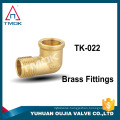 1/2"NPT union double two way folw brass fittings connector female thread elbow forged brass nature color in TMOK low price